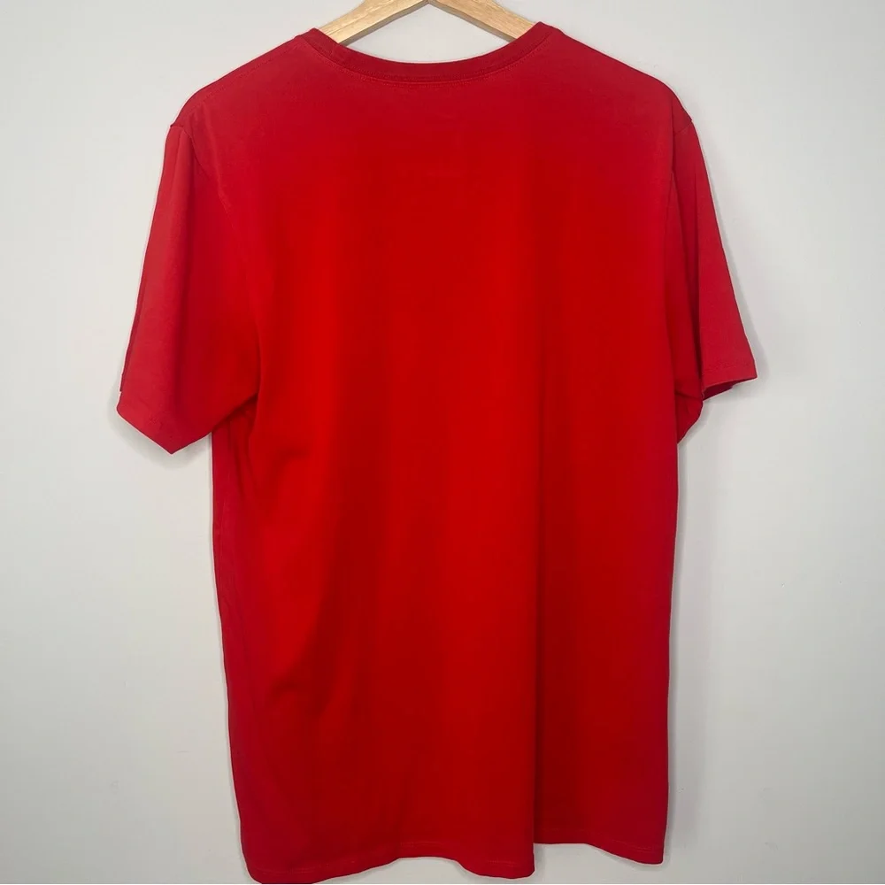 Men’s red Nike Dri fit Nike dri-fit check logo tee t shirt athletic‎ cut